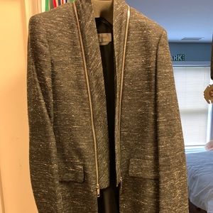 Sportmax Tweed with leather inserts jacket